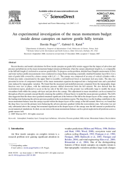An experimental investigation of the mean momentum budget inside