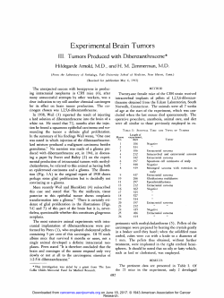 Experimental Brain Tumors