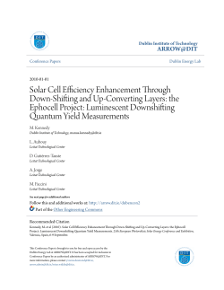 the Ephocell Project: Luminescent Downshifting