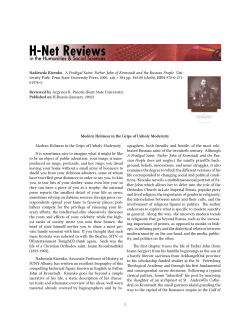 Modern Holiness in the Grips of Unholy Modernity - H-Net