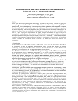 Investigation of pricing impact on the electrical energy consumption