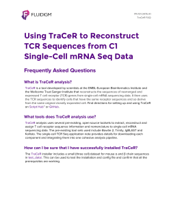 FAQs: Using TraCeR to Reconstruct TCR Sequences from C1