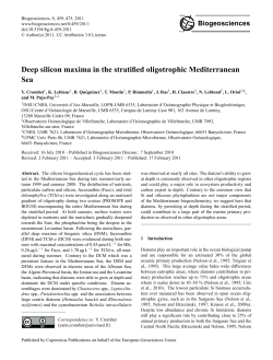 Deep silicon maxima in the stratified oligotrophic Mediterranean Sea