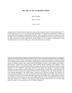 How big are the tax benefits of debt