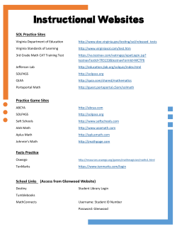 SOL Practice Sites Practice Game Sites Facts Practice School Links