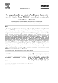 The temporal stability and activity of landslides in Europe with ž