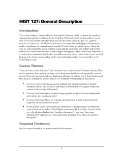 HIST 127: General Description