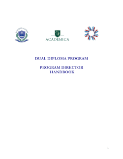 dual diploma program program director handbook