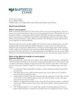 Birth Control - NEA Baptist Clinic