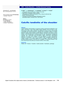 Calcific tendinitis of the shoulder