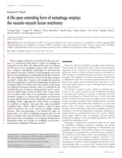 A life-span extending form of autophagy employs the vacuole