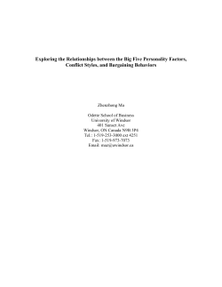 Exploring the Relationships between the Big Five