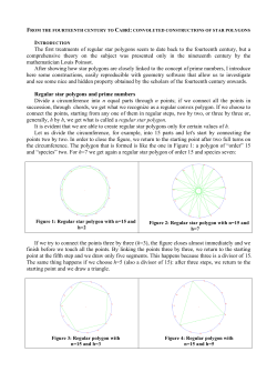 The first treatments of regular star polygons seem to date