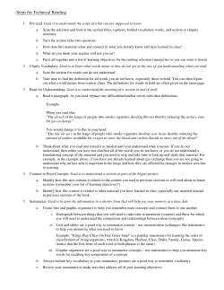 Steps for Technical Reading - Gold Coast Science Network