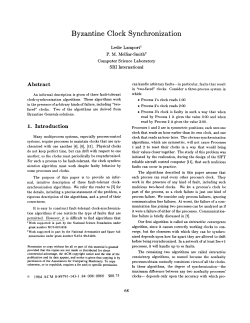 Byzantine Clock Synchronization