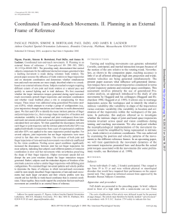 Coordinated Turn-and-Reach Movements. II. Planning in an