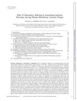 Role of Alternative Splicing in Generating Isoform Diversity Among