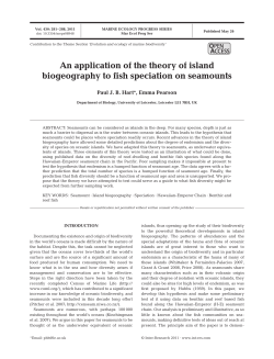 An application of the theory of island biogeography to fish speciation