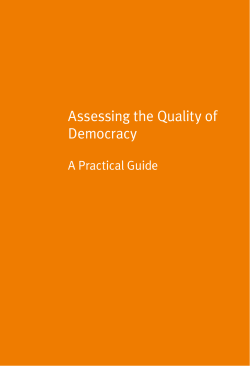 Assessing the Quality of Democracy