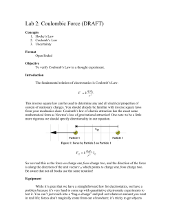 Lab 2: Coulombic Force (DRAFT)