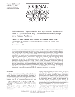 Arabinofuranosyl Oligosaccharides from Mycobacteria: Synthesis