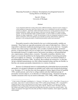 Measuring Personality at a Distance: Development of