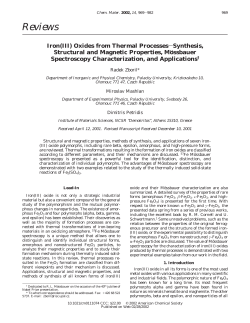 Iron (III) Oxides from Thermal ProcessessSynthesis, Structural and