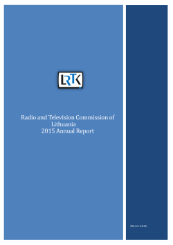 2015 Annual Report - Lietuvos radijo ir televizijos komisija