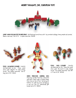MERRY THOUGHTS, INC. EUROPEAN TOYS