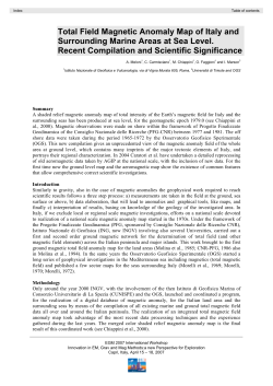 Total Field Magnetic Anomaly Map of Italy and Surrounding Marine