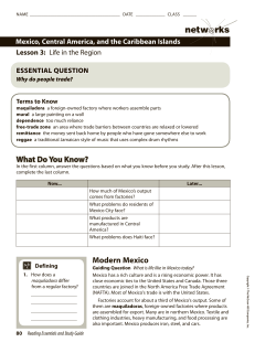 Mexico, Central America handout - Folwell School, Performing Arts