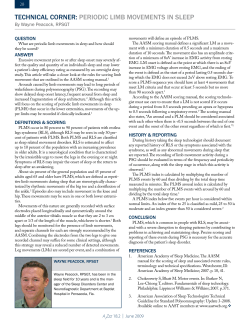 technical corner: periodic limb movements in sleep