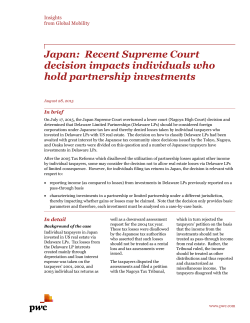 Japan: Recent Supreme Court decision impacts individuals