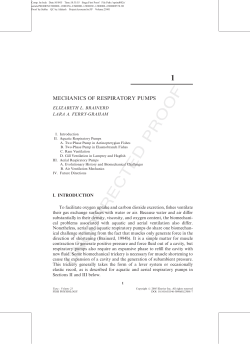 MECHANICS OF RESPIRATORY PUMPS