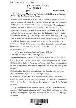 According to official estimates, in the early 1994 in Russia there