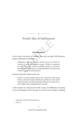 Freud`s Idea of Sublimation