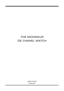THE MONSIEUR DE CHANEL WATCH