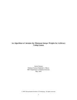 An Algorithm to Calculate the Minimum Integer Weights for Arbitrary