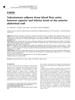 PAPER Subcutaneous adipose tissue blood flow varies