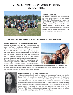 October 2014 - Jericho Middle School