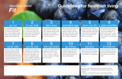 Guidelines for healthier living 1 2 3 4 5 6