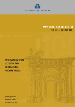 Intergenerational altruism and neoclassical growth models