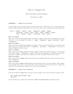 Test 2: Compsci 101