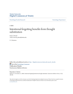 Intentional forgetting benefits from thought