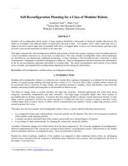 Self-Reconfiguration Planning for a Class of