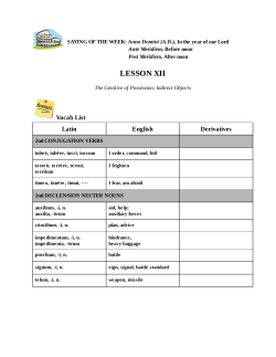 lesson xii - latin