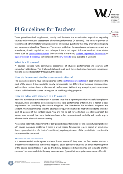 PI Guidelines for Teachers