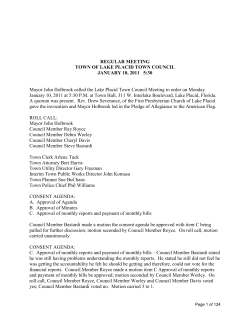 OWN COUNCIL MINUTES 2011