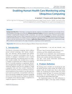 Enabling Human Health Care Monitoring using Ubiquitous Computing