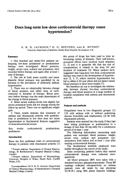Does Long-Term Low-Dose Corticosteroid